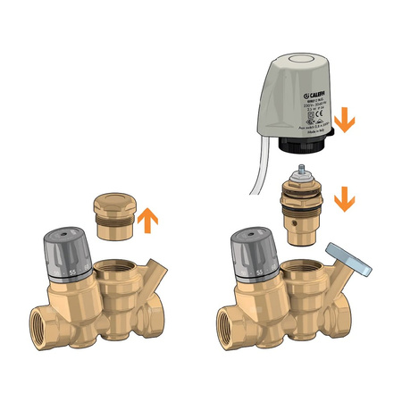 Termostatyczny zawór do cyrkulacji c.w.u. 1/2" z termometrem
