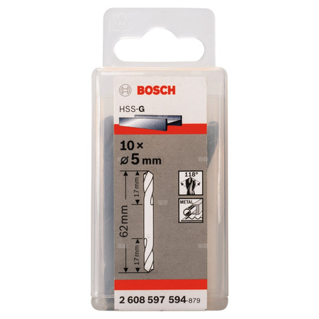 Wiertła dwustronne 5,0x62 10 szt.