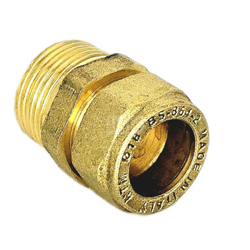 Złączka prosta skręcana QIK Do rur miedzianych, mosiądz, 3/4'' x 18 mm (GZ x złącze skręcane)