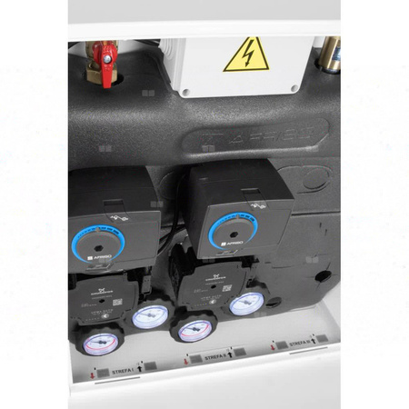 Grupa pompowa AFRISO PrimoBox AZB 455 GZ x GW 3/4'' x 3/4'', z zaworem mieszającym, z izolacją, z siłownikiem arm 141