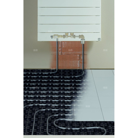 Kermi TABEO-V 1757x101x600mm QN 1059,RAL901,zawór po prawej6