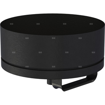 Naczynie na sadzę z miską kondensacyjną fi 200 mm,lakierowane na czarno lakierowane na czarno