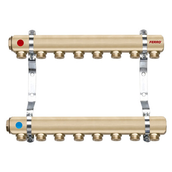 Rozdzielacz 1" 2-drogowy z nyplami