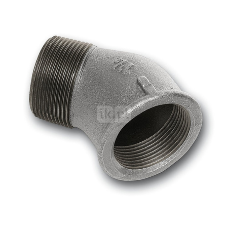 Kolano 45' SANHA 121#, żeliwo (ocynk), 1'' (GW x GZ)