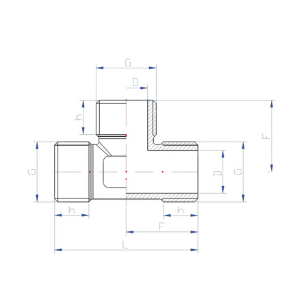 Złącze trójnik RUMET Mosiądz 1/2'' (GZ)