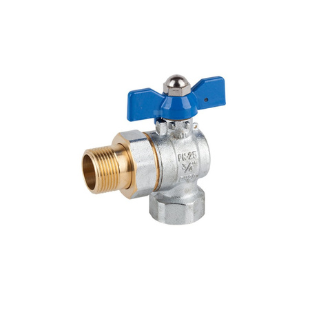 Kurek kulowy kątowy ze śrubunkiem (W-Z) z motylkiem ART.3075 1