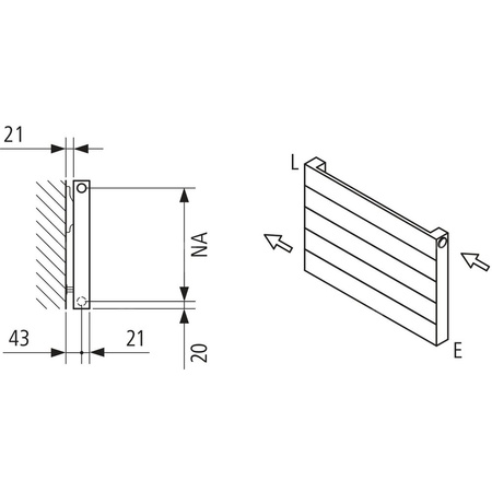 Grzejnik płytowy typ 10 KERMI HHN wym. 1400 x 800 mm, kolor biały, moc 1080 W