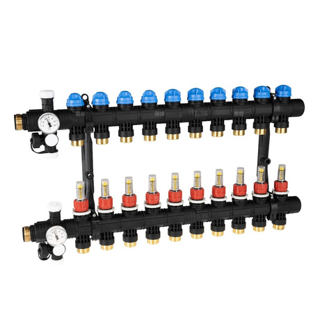 Rozdzielacz do ogrzewania podłogowego AFRISO ProCalida EF1 10-obieg. poliamid GZ 1'' x euroconus 3/4''