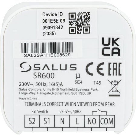 SALUS zestaw przeciwzalaniowy - system bezprzewodowej detekcji wycieku: UG800, SR600, WLS600, BEV 213