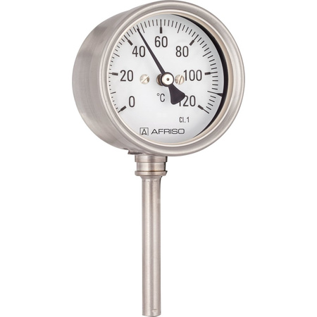 Termometr bimetaliczny AFRISO BiTh Ch, D412 fi 63 mm -20…60'C tuleja 63 mm połączenie ax