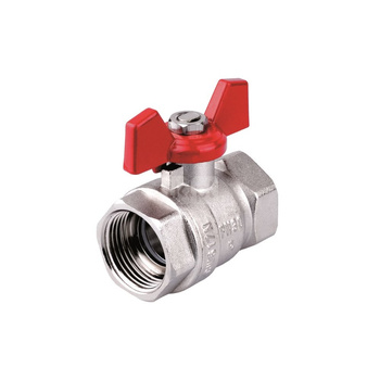 Zawór kulowy PERFEXIM PHA-002 mosiądz niklowany, PN30 3/4'' GW, uchwyt: motylek (niebieski)