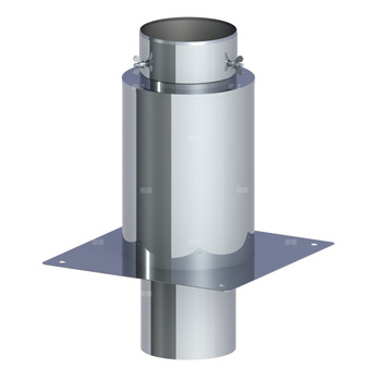 Izolowane przedłużenie komina dymowego fi 160mm z adapterem nasady grubość 1,0mm L=350mm