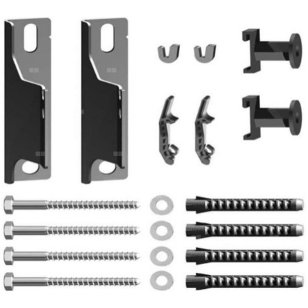 Zestaw mocujący Kermi Tabeo-EBL600, biały, z zamkiem przesuwnym