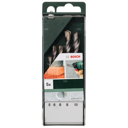 5-częściowy zestaw Wierteł do betonu 5,0 x 85, 6,0 x 100, 6,0 x 100, 8,0 x 120, 10,0 x 120