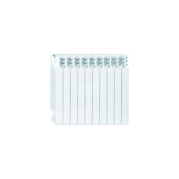 Grzejnik żeberkowy KFA Armatura G500F/10 aluminium, podłączenie boczne 572 x 805 mm, kolor biały (RAL 9010)