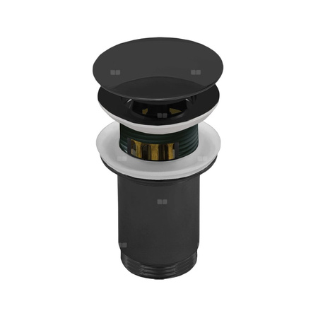 Zestaw odpływowy do umywalki PERFEXIM SPPMK03OW czarny mat 2 3/4'', przycisk duży okrągły wypukły