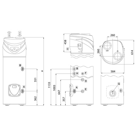 Pompa ciepła C.W.U. stojąca NUOS PRIMO 200 HC A+