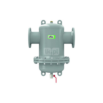 Separator mikropęcherzy REFLEX D 50 R, 10 bar / 110'C, DN50/PN16, z kołnierzem rewizyjnym, kolor: szary