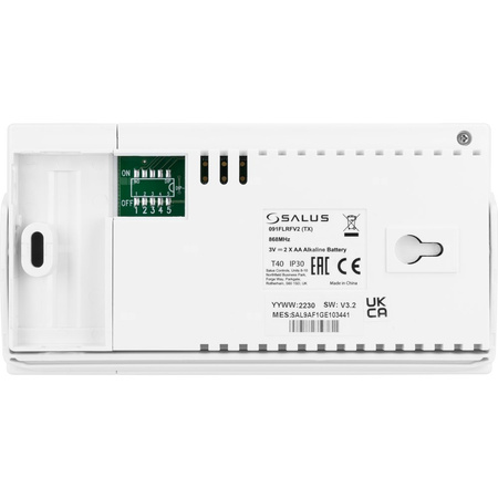 Temostat pokojowy bezprzewodowy SALUS 091FLRFV2, kolor biały 230 V z wyświetlaczem