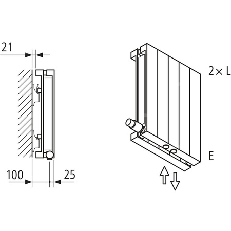 Kermi V ściana grzewcza HVV20 3600x104x1120