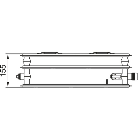 Grzejnik płytowy typ 30 KERMI X2 Profil-V, lewy wym. 900 x 400 mm, kolor biały, moc 789 W