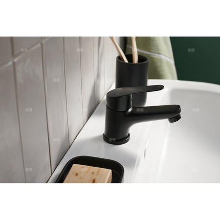 Bateria SPARC umywalkowa, stojąca ze spustem typu kilk-klak, black