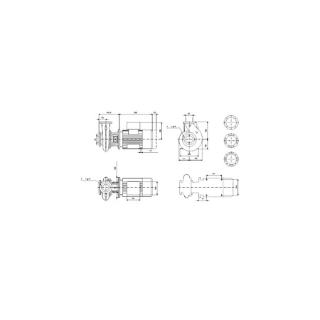 Jednostopniowa pompa monoblokowa z wlotem osiowym NB 50-200/219AAF2AESBQQEQW1