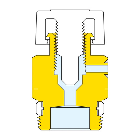 Ręczny zawór odpowietrzający do grzejników. Gwint z uszczelką PTFE 1/4" GZ