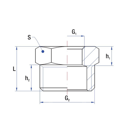 Złącze redukcja RUMET mosiądz 1/2'' x M12x1,5 (GZ x GW), 17 mm
