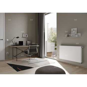 Kermi®x-flair® Plan-V typ 33 605x2005 biały, 10 bar, zaworowy lewy, z osłonami