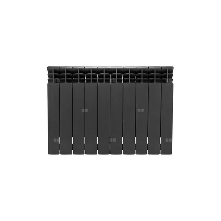 Grzejnik żeberkowy KFA Armatura G500F aluminium, podłączenie boczne 572 x 805 mm, kolor grafit (RAL 9007)