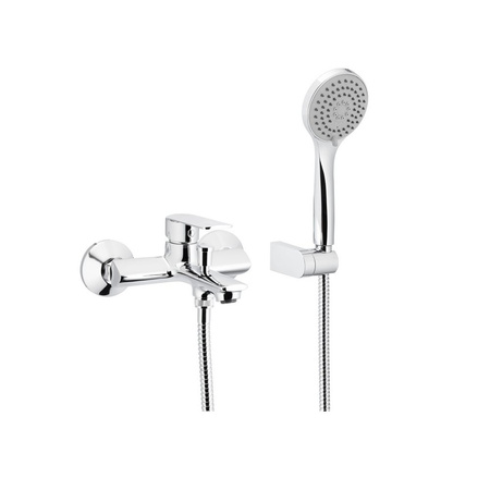 Bateria wannowa ścienna KFA Armatura AGAT, kolor chrom