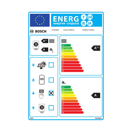 Pompa ciepła powietrze-woda monoblok BOSCH TERMOTECHNIKA Compress 7000i AW 9 ORMS-S 8.25 kW 230 V