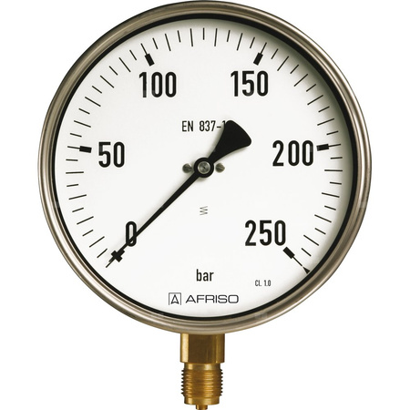 Manometr z rurką Bourdona AFRISO RF przemysłowy D401 0/40 bar G1/2B radialne fi 160 mm, kl. 1,0%
