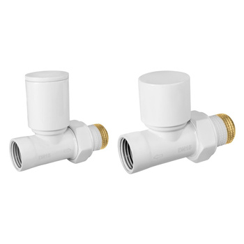 Dekoracyjny zestaw grzejnikowy prosty, biały