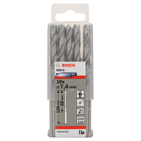 WIERTŁO STAND. HSS-G 135 '7,4/69MM