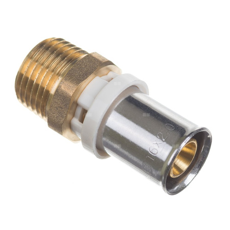 Złączka prosta zaprasowywana QIK XPRT, mosiądz, 75 mm x 2 1/2'' (złącze zaprasowywane x GZ)