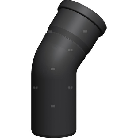 Kolano Concept By JEREMIAS 45' (pp) ZZ x ZW 80 x 80 mm spalinowe, kolor czarny