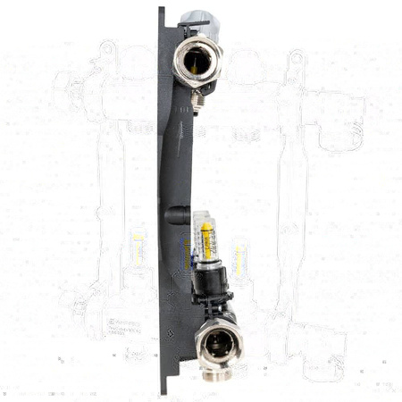 Rozdzielacz do ogrzewania podłogowego AFRISO ProCalida VA 1C 3-obieg. stal nierdzewna GZ 1'' x euroconus 3/4''
