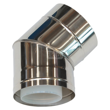 Kolano koncentryczne 45º fi 110/160 mm, PP/stal szlachetna*