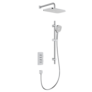 Zestaw natryskowy Malaga, termostatyczny, podtynkowy z drążkiem przesuwnym, chrom