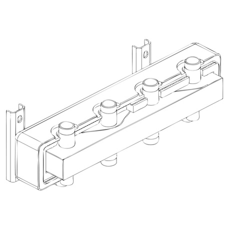 Rozdzielacz hydrauliczny FERRO RSI04, odgałęzień: 4 (1 1/2''), z izolacją