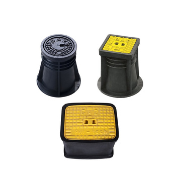 Skrzynka uliczna z tworzywa PEHD, kwadratowa, WODA