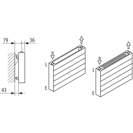 Ściana grzewcza Kermi Heizwand HHN Typ20 BH700x72x4200mm QN4700, weiß, 6bar, o. Abd, AB 12
