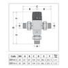Regulowany termostatyczny zawór mieszający 3/4" 30÷65 st. C