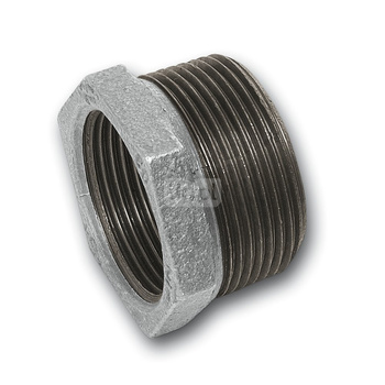 Nypel redukcja SANHA 241#, żeliwo (ocynk), 3'' x 1 1/2'' (GZ x GW)