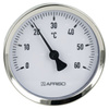 Termometr bimetaliczny AFRISO BiTh fi 63 mm 0…60'C tuleja 40 mm połączenie ax