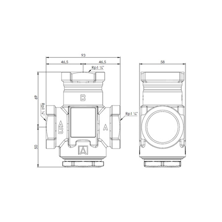 Zawór bezpieczeństwa AFRISO ATV 553 mosiądz GW x GW 1 1/4''