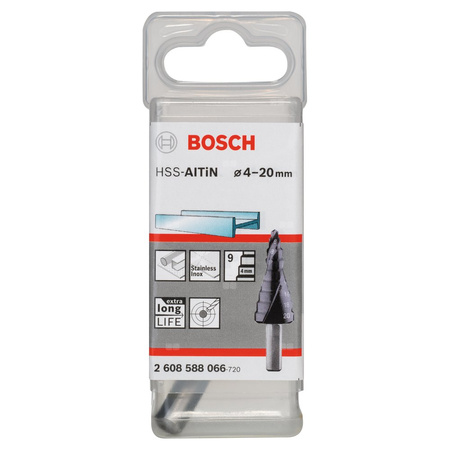 Wiertło stopniowe HSS-AlTiN średnica 4-20 mm