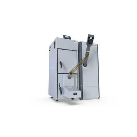 Kocioł na pellet VITECO HEAT NextPell Plus z palnikiem samoczyszczącym Defro zamontowanym od frontu 16 kW z zasobnikiem o pojemności 235 l